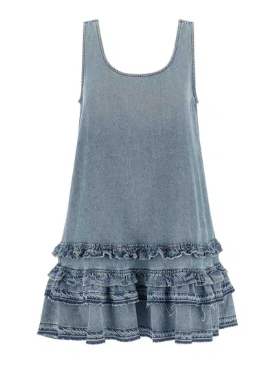 Ganni Vestido Midi - Azul Claro