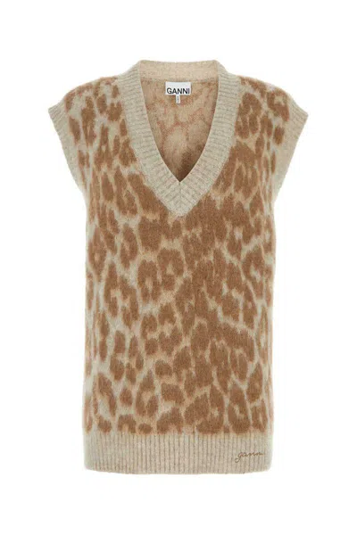 Ganni Vests In Beige