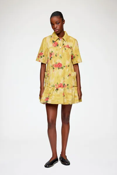 Ganni Vibrant Yellow Dress