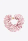 Ganni Vichy Check Hair Scrunchie In Multi