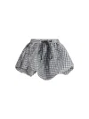 Ganni Skirt With Balloon Effect And Gingham Pattern In Multi