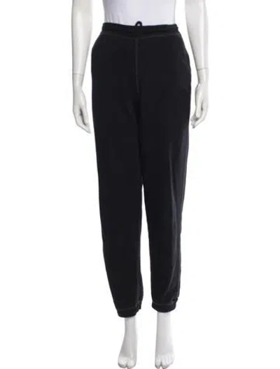 Pre-owned Ganni Virgin Wool Sweatpants In Black
