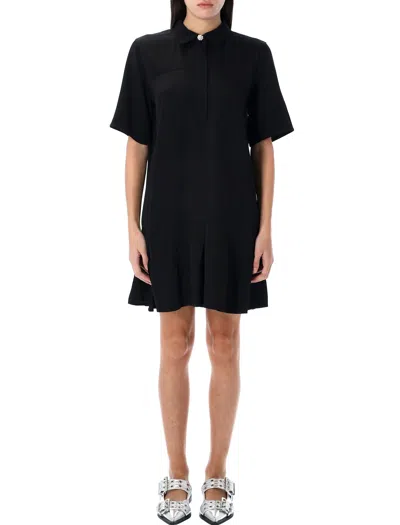 Ganni 'viscose Mini Dress With In Black