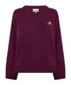Ganni V-neck Knit Sweater In Multi