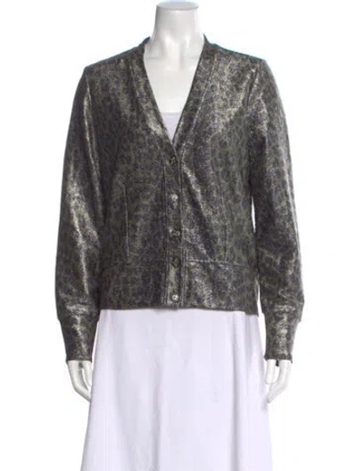 Pre-owned Ganni V-neck Sweater