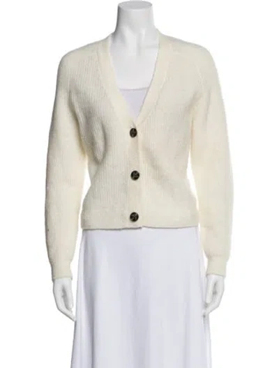 Pre-owned Ganni V-neck Sweater In Blue