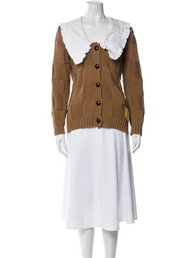 Pre-owned Ganni V-neck Sweater In Neutral