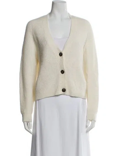 Pre-owned Ganni V-neck Sweater In Neutral