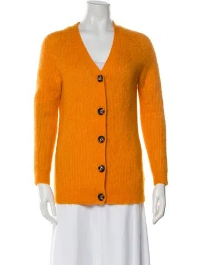 Pre-owned Ganni V-neck Sweater In Orange
