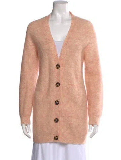 Pre-owned Ganni V-neck Sweater In Pink