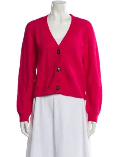 Pre-owned Ganni V-neck Sweater In Pink