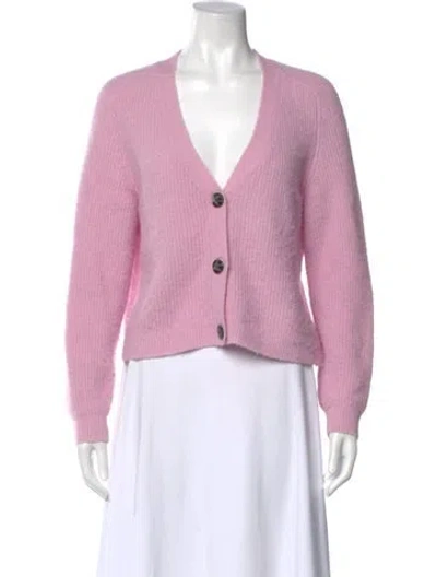 Pre-owned Ganni V-neck Sweater In Pink