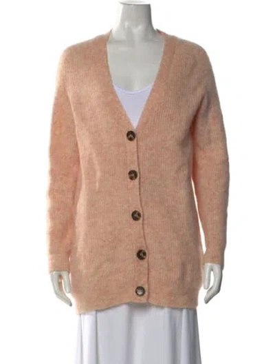 Pre-owned Ganni V-neck Sweater In Pink