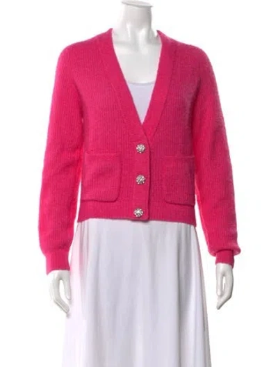 Pre-owned Ganni V-neck Sweater In Pink