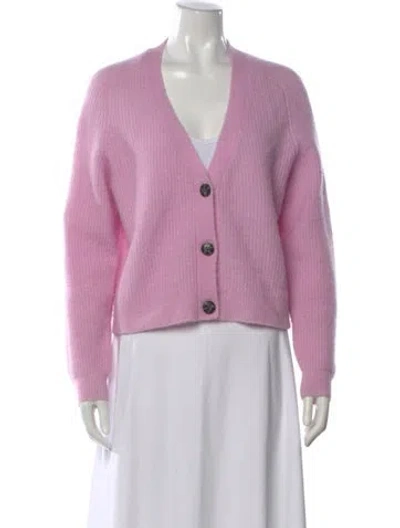 Pre-owned Ganni V-neck Sweater In Purple