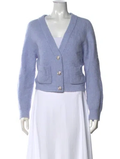 Pre-owned Ganni V-neck Sweater In Purple
