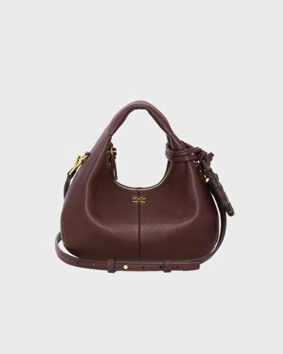 Ganni Bag Hobo Mini Grained In Brown