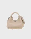Ganni Women Pink Handbag With Removable Shoulder Strap And Pendant With Logo In Ecoleather Woman In Nude