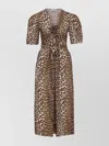 Ganni Women Leopard-print Midi Dress