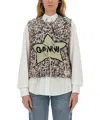 Ganni Woolen Vest With Inl In Multi