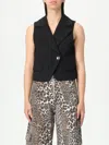 Ganni Bonded Crepe Vest In Black