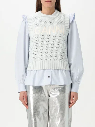 GANNI WAISTCOAT GANNI WOMAN COLOR BLUE,g52067009