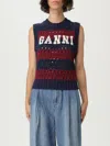 Ganni Multicolor Blue Striped Vest