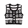 Ganni Crocheted Organic Cotton Cardigan In Multicolor
