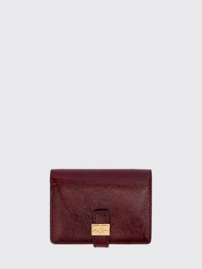 Ganni Wallet Woman Color Amaranth In Burgundy
