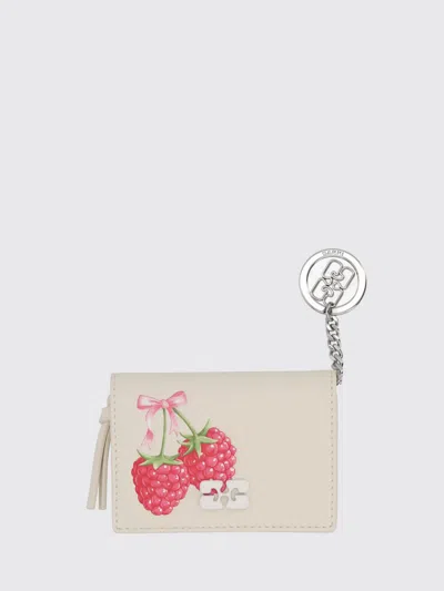 Ganni Wallet Woman Color Beige