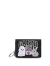 Ganni Bou Card Holder With Animals