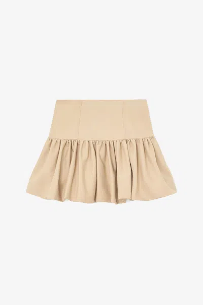 Ganni Warm Sand Skirt In Nude
