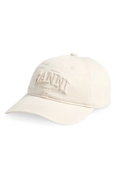 GANNI GANNI WASHED COTTON CANVAS BASEBALL CAP