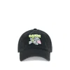 Ganni Women Puppy Organic Cotton Baseball Cap In Black