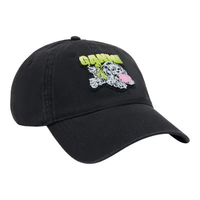 GANNI WASHED COTTON CANVAS PUPPY CAP