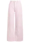 Ganni Overdyed Izey Jeans In Chalk Pink In Pink