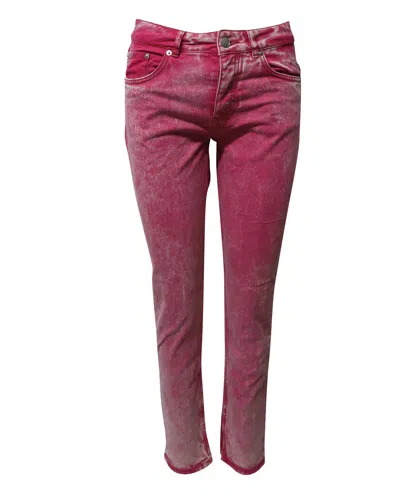 Ganni Washed Jeans In Pink Cotton