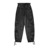 Ganni Washed Satin Pants In Black
