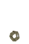 Ganni Washed Satin Scrunchie In Aloe