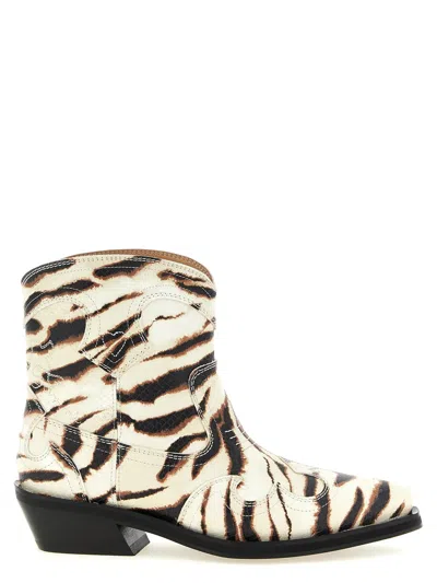 GANNI GANNI WESTERN ANKLE BOOTS