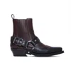 Ganni Chelsea Western Boots In Brown