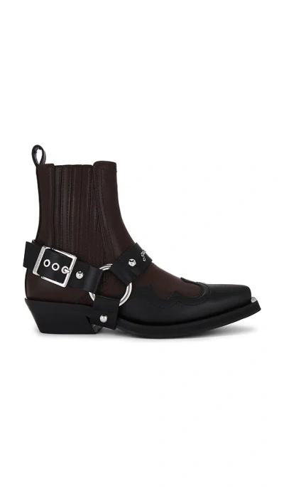 GANNI WESTERN BOOT BICOLOR