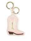 Ganni Western Boot Keyring In White