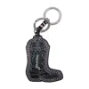 Ganni Western Boot Leather Key Case In Multi