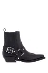 Ganni Western Chelsea Ankle Boots In Black