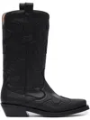 Ganni Embroidered Western Boots Women