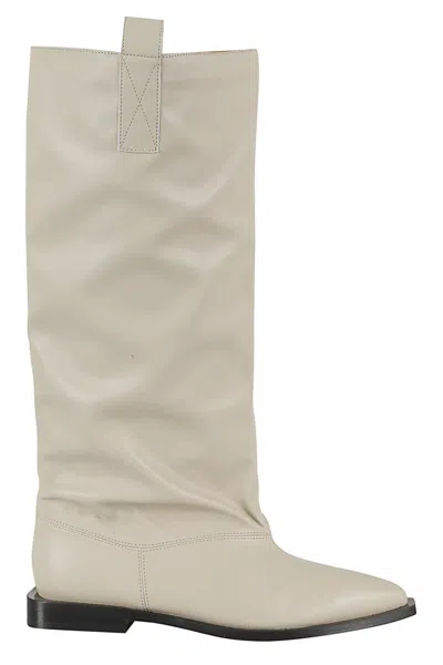 GANNI GANNI WESTERN WIDE SLOUCHY FLAT TUBULAR BOOT