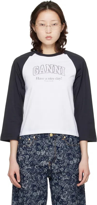 Ganni Long-sleeve T-shirt In Multi