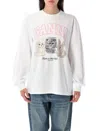 Ganni Have A Nice Day Long-sleeved Top In Neutral