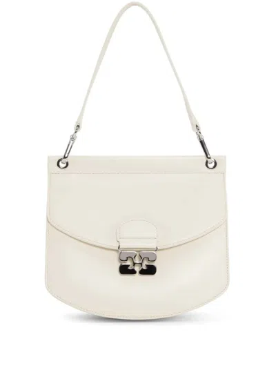 Ganni White Apo-g Shoulder Bag